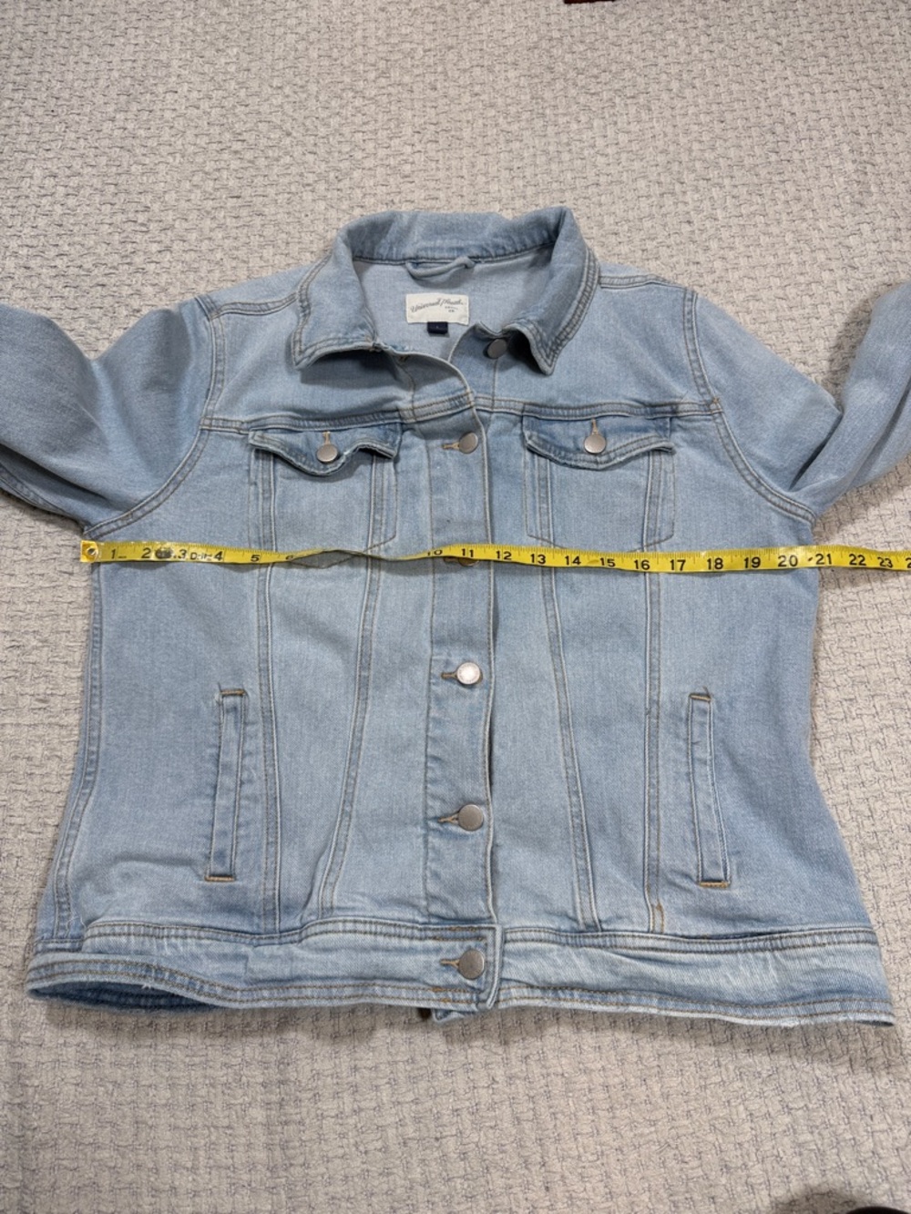 Americana American Flag Cottagecore Women’s Denim Jacket Lace Size Large - Picture 9 of 11